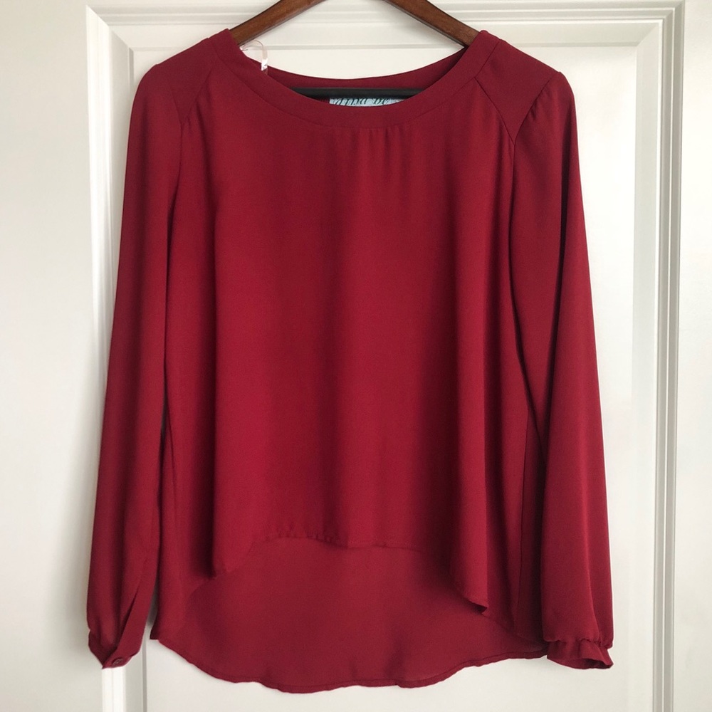 Women’s Long Sleeve Red Blouse